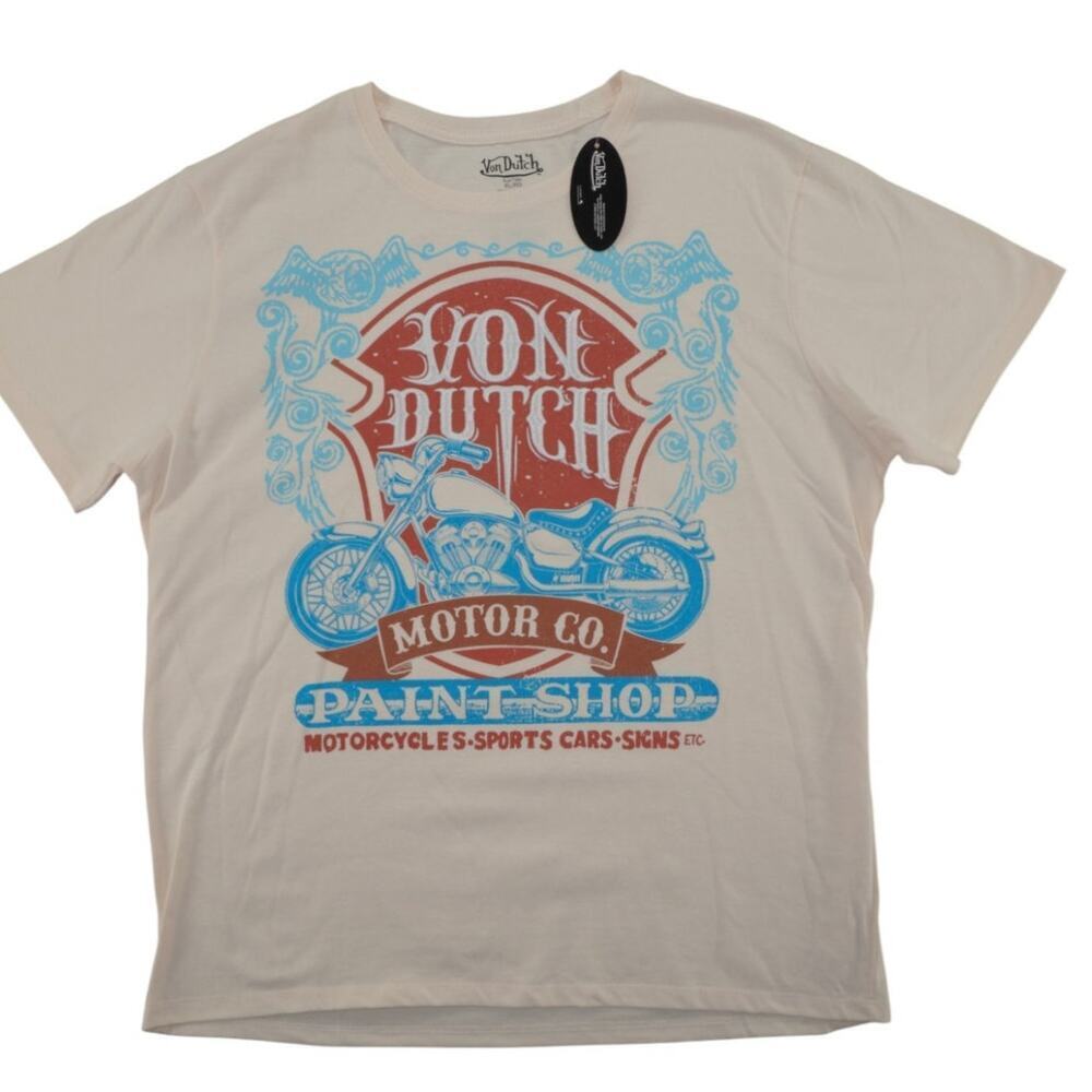 Von Dutch Motor Co. Paint Shop Graphic T-Shirt XL —  Motorcycle Biker Tee